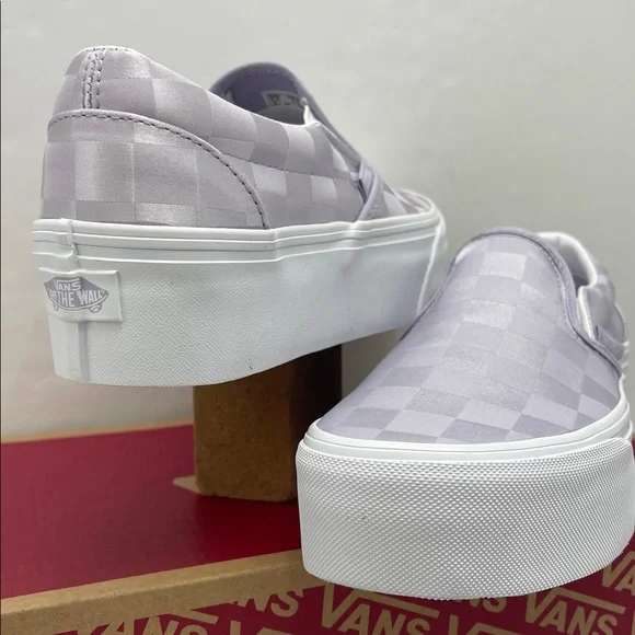Vans Platform Sneakers Classic Slip-On Stackform
Satin Checkerboard Lilac Lavand - Picture 9 of 16